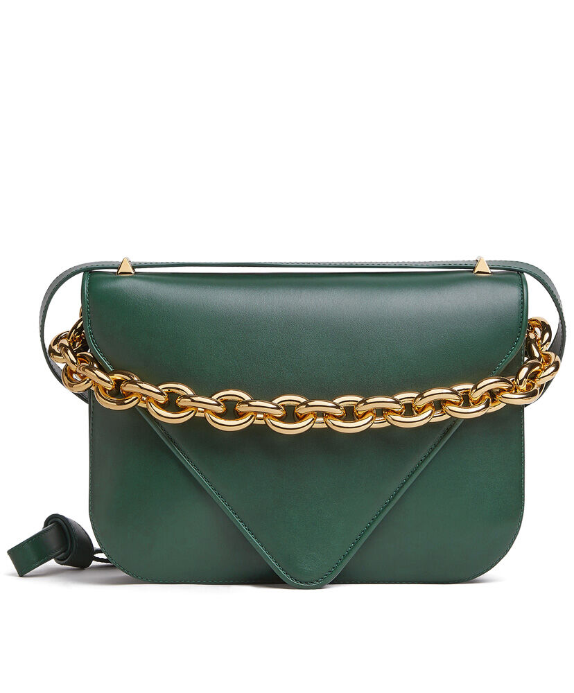 Bottega Veneta Mount Leather Envelope Bag Green